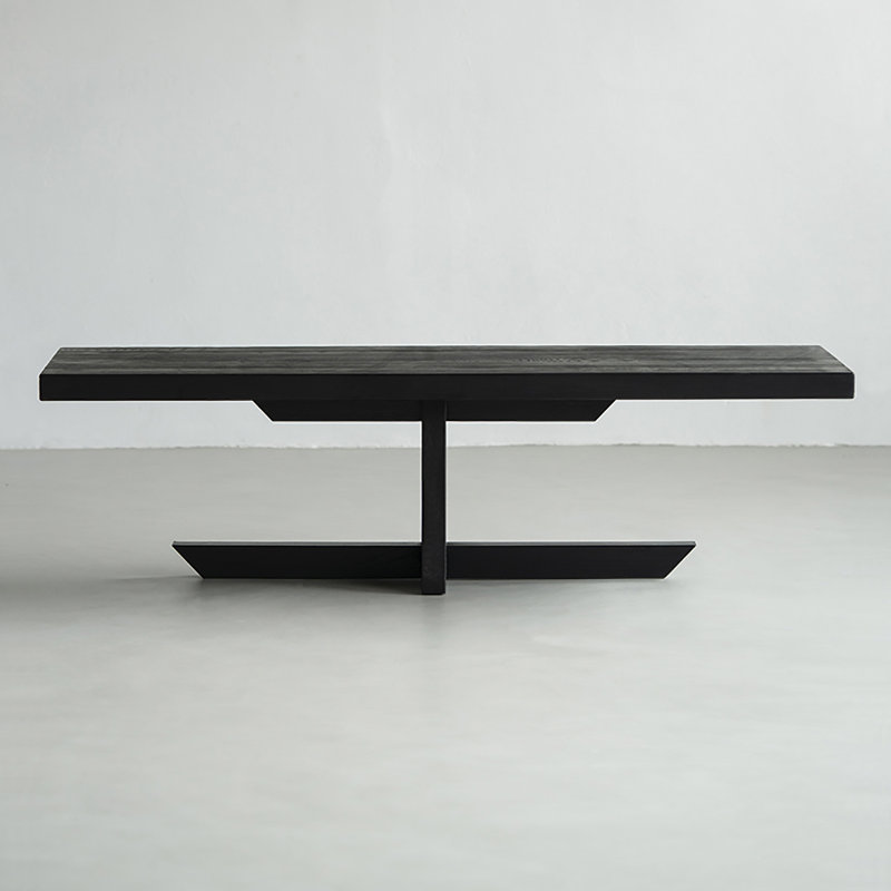 Table basse simple Wabi-sabi, H 15,7 po x L 47,2 po x l 19,7 po
