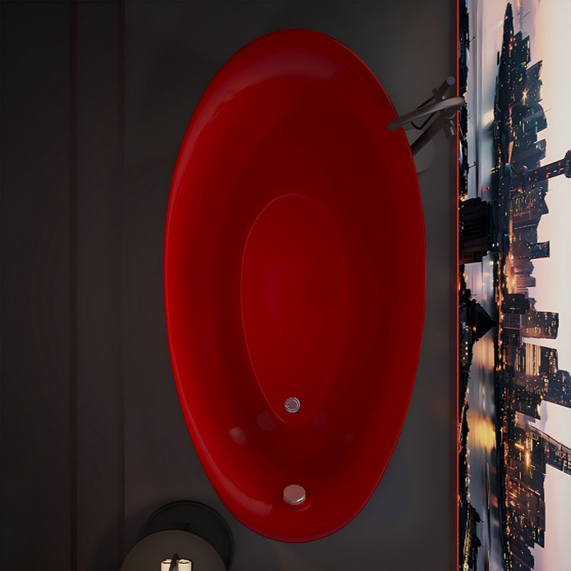 Baignoire autoportante intégrée intégrée en acrylique 59,06 po x 31,50 po