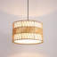 Luminaire suspendu tambour en rotin 1 lumière