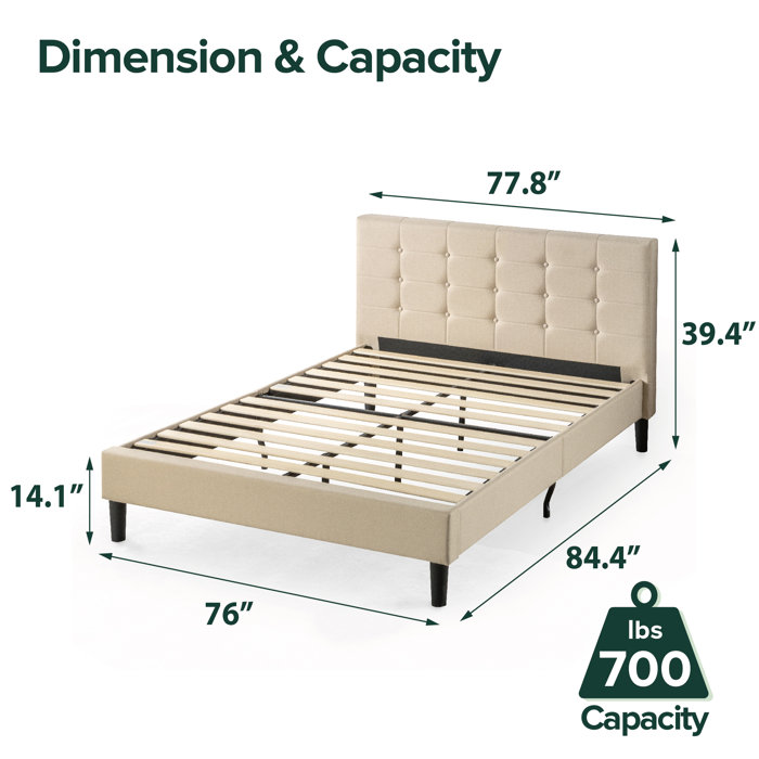 Zipcode Design™ Leonard Upholstered Platform Bed & Reviews | Wayfair