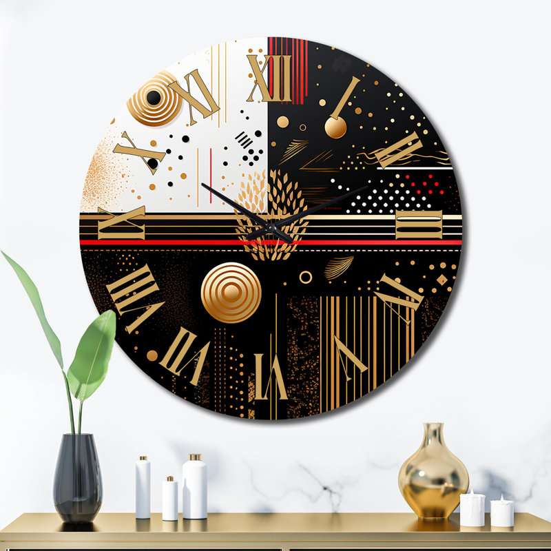 Horloge murale en métal Kamrey, Très grand