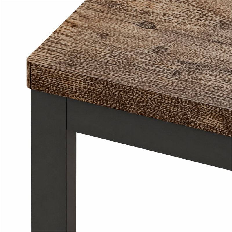 Ensemble de table de salle à manger long avec 3 tabourets, facile à assembler, naturel, Naturel, Naturel