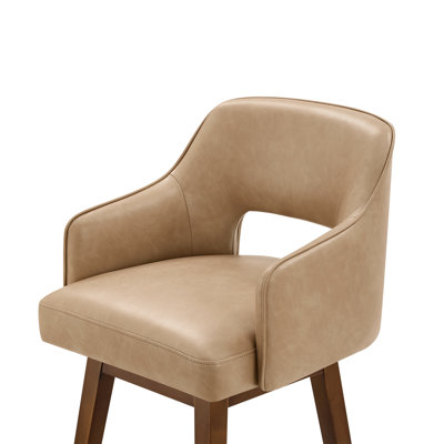 Tabouret de comptoir en similicuir Lainey