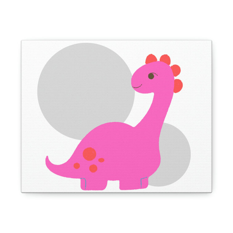 Zoomie Kids Light Pink Long Neck Dinosaur On Plastic / Acrylic | Wayfair