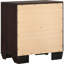 Table de chevet rectangulaire foncé 2 avec finition brun foncé, design polyvalent pour la décoration de chambre à coucher et table de chevet à cadre en bois, organisation de finition, attrait naturel
