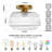 Andretta Glass Semi Flush Mount