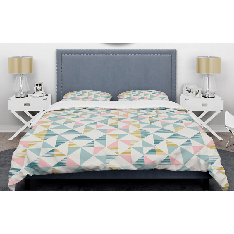 Ensemble de housse de couette Mid-Century Luxury Metallic s IV, Housse de couette très grand + 2 taies décoratives