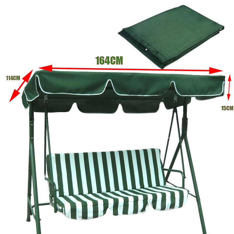 4 Person Porch Swing with Canopy, Green