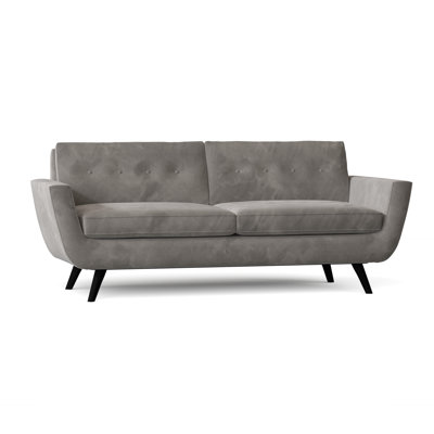 Callie 85" Wide Square Arm Sofa with Reversible Cushions by Poshbin