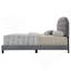 Grand lit tapissier gris