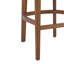 Tabouret de bar Mid-Century rembourré en bois d'hévéa avec dossier bas incurvé de 29 po Fleeton-132460418-132460420