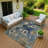 Machine Washable Indoor/Outdoor Kaczor ACN2225 Floral Rug-680393866