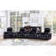 Fauteuil inclinable noir rembourré avec porte-gobelet