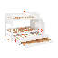 Lit superposé avec lit gigogne, escalier de rangement, garde-robe et 3 tiroirs, structure en bois superposée peu encombrante-2052845240