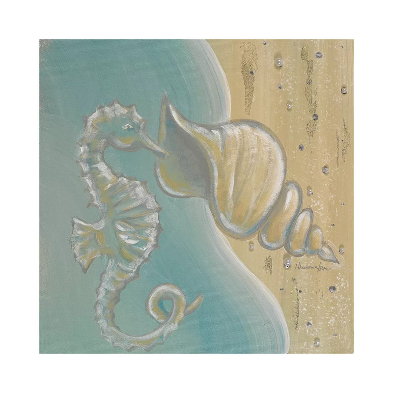 Pearl Beach I by Hakimipour-Ritter - Wrapped Canvas Painting, 93.98 cm H x 93.98 cm W x 3.175 cm D