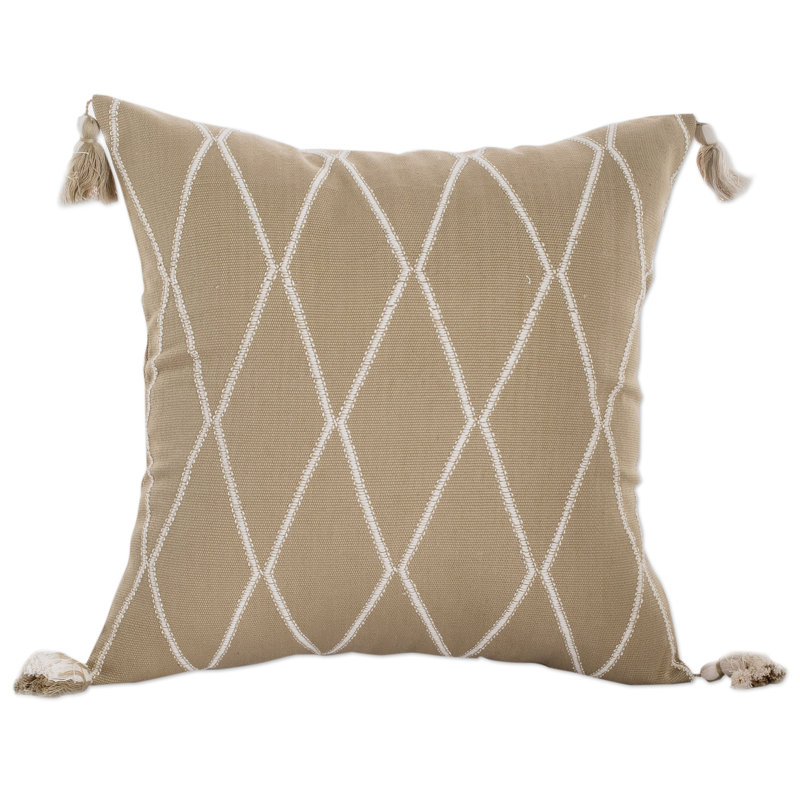 100% Cotton Geometric - Set of 2, Ivory
