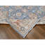 Tapis oriental noué à la main bleu antique de 7 pi 10 po x 9 pi 8 po de style Sultanabad, sans poils, rasé à ras du sol, vieilli, 100% laine