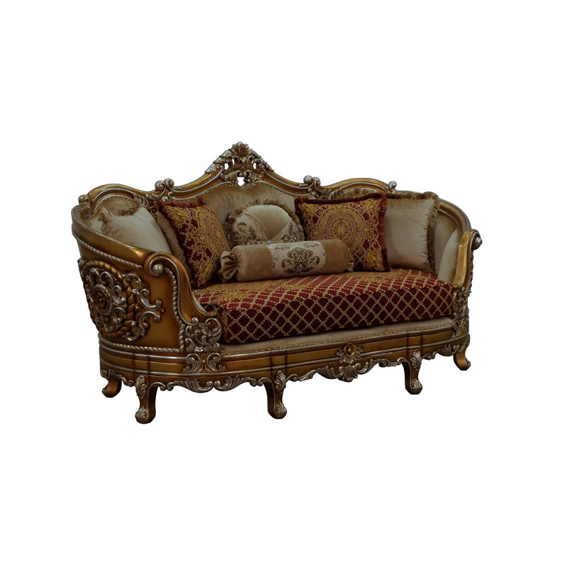 Saint Germain Loveseat, Red/Burgundy