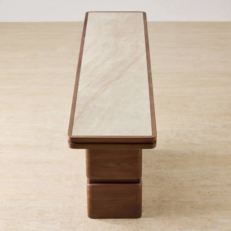 Console Mid-Century moderne, H 31,5 po x l 39,4 po x P 13,8 po
