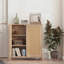 Armoire de rangement Mid-Century, rotin, tablettes réglables - standard