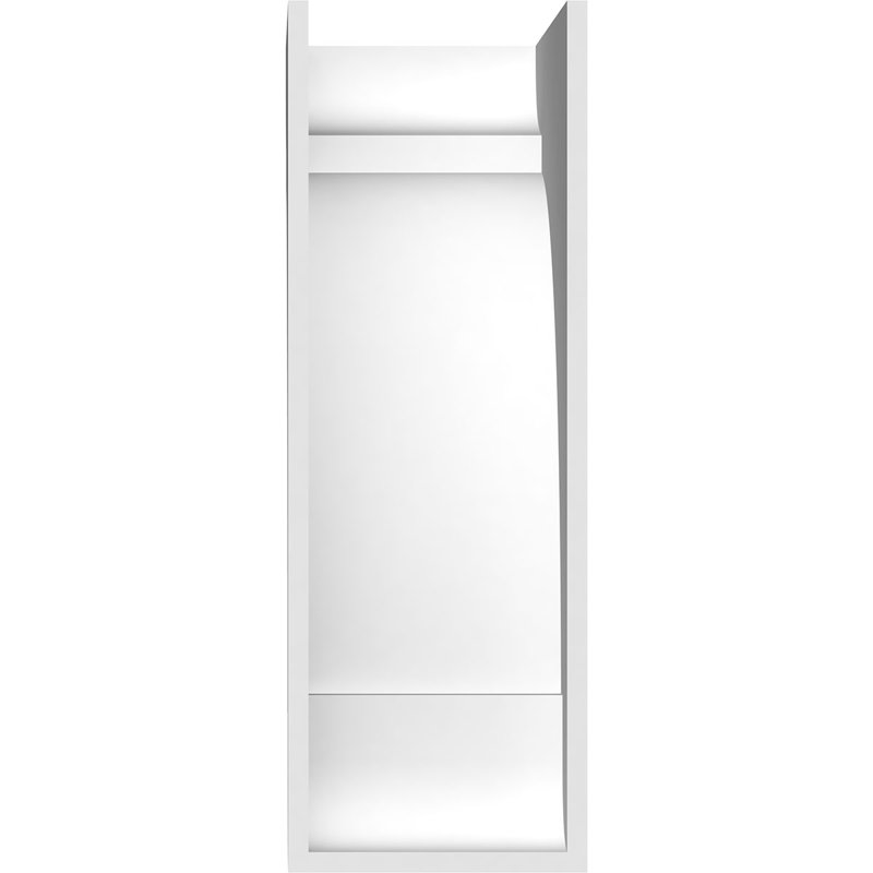 Corbeau standard en PVC de qualité architecturale standard, H 16 po x l 5 po x P 8 po