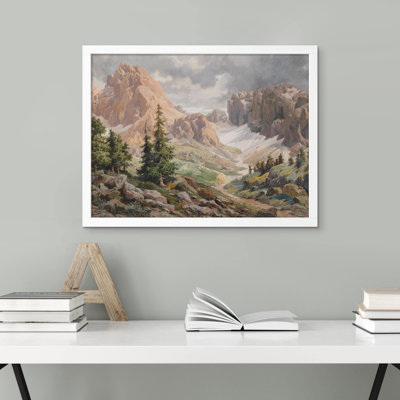" Snowy Mountain Range Pine Tree "