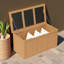 Boîte de rangement en bois massif 67 gallons avec plateau et plateau de table en bois massif pour coussins de meubles de patio, jouets de piscine et outils de jardin (brun clair)-116616982-116616983