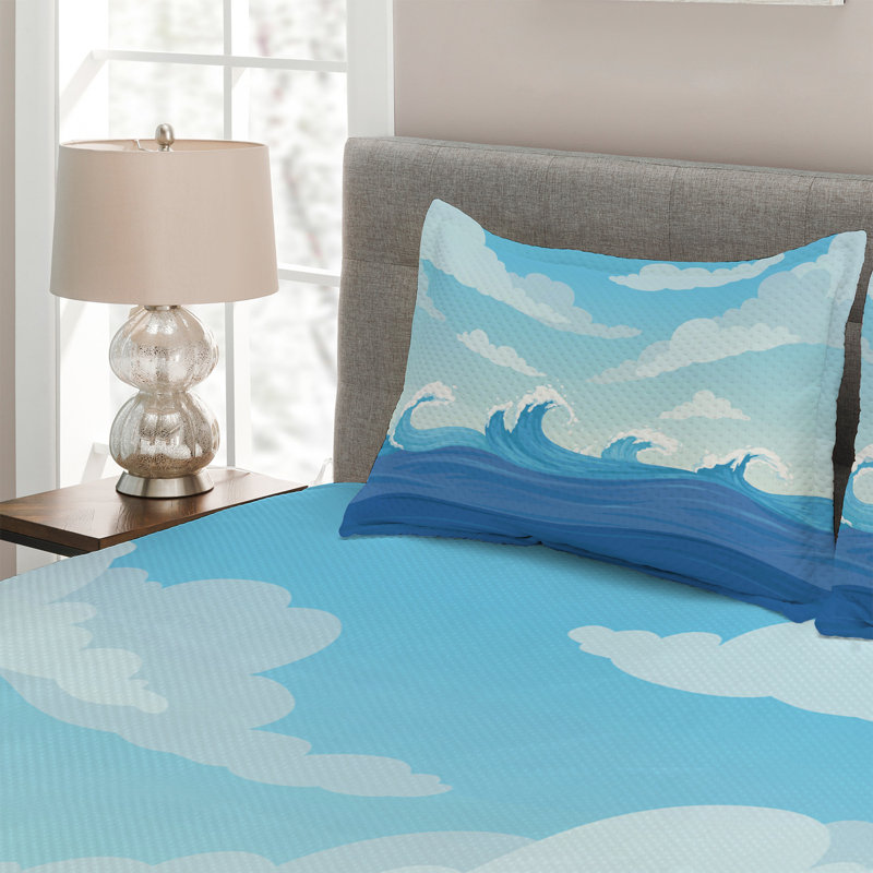 Coastal Coverlet, King Bedspread + 2 Shams