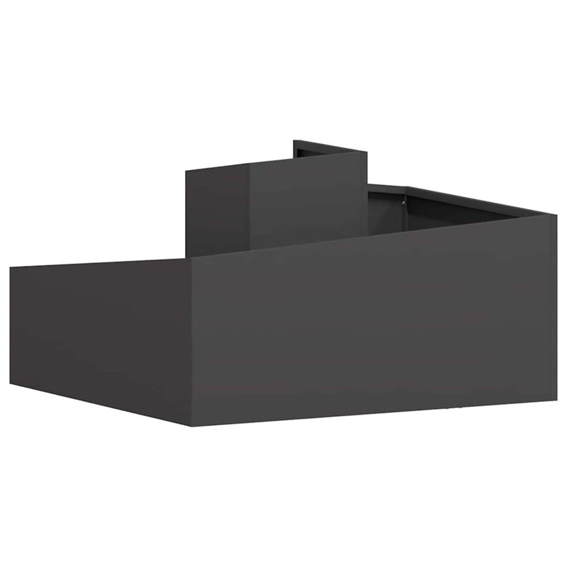 Garden Planter 80 X 80 X 50 Cm Cold-Rolled Steel, Black