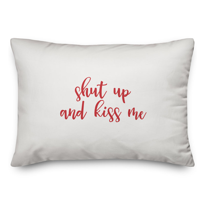  Coussin Shut Up And Kiss Me, Rouge / Blanc