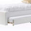 Lit plateforme simple à profil bas Aysha Lasker, blanc, H 36,47 po x l 42,75 po x L 84,83 po-20239027