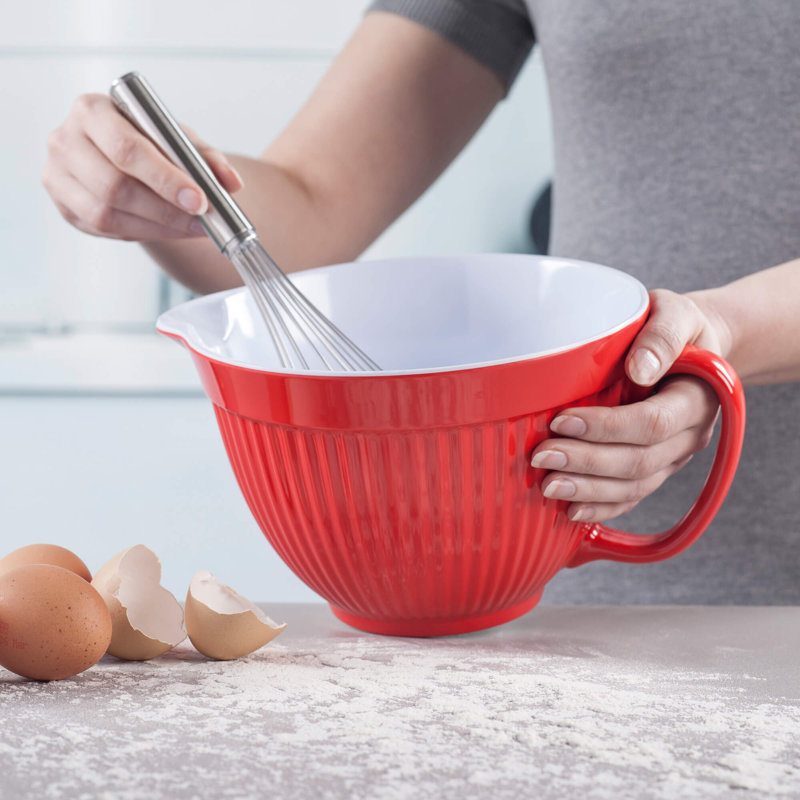 Melamine Mixing Bowl Jug 20cm, Red