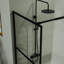 Porte de moustiquaire pour porte de douche de 34 po Goodyo, noir, style 3 panneaux