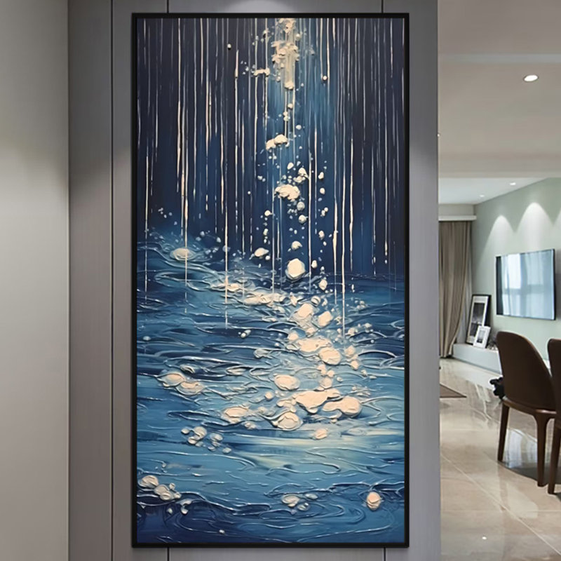 Pluie nocturne, Cadre simple noir
