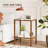 Bamworld Rattan Side Table Living Room Glasstop Night Stand Boho End Table 2-Tier With Storage Mid Century Modern Bedside Table For Small Spaces Narrow Coffee Table Bamboo