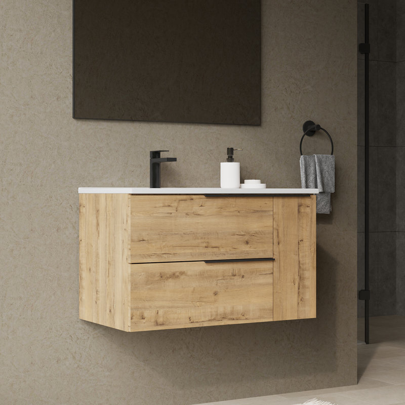 Sahanna Ostippo Wall Hung Vanity Unit With Lira Offset Basin - 800mm