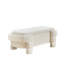 Banc de rangement en velours avec revêtement en chenille et structure en bois-133528901