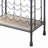 Antique Oak And Sandy Grey Wine Rack With Stemware Rack