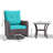  Imalai Outdoor Rocking Swivel Rattan Chair Set Removable Cushions & Coffee Table-664410495