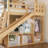 House-Style Wooden Bunk Bed with Slide, Storage Shelves & Wardrobe-125006246