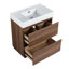 Meuble-lavabo moderne avec lavabo simple encastré et 2 tiroirs H 35,35 po x l 29,53 po x P 18,11 po-492679962