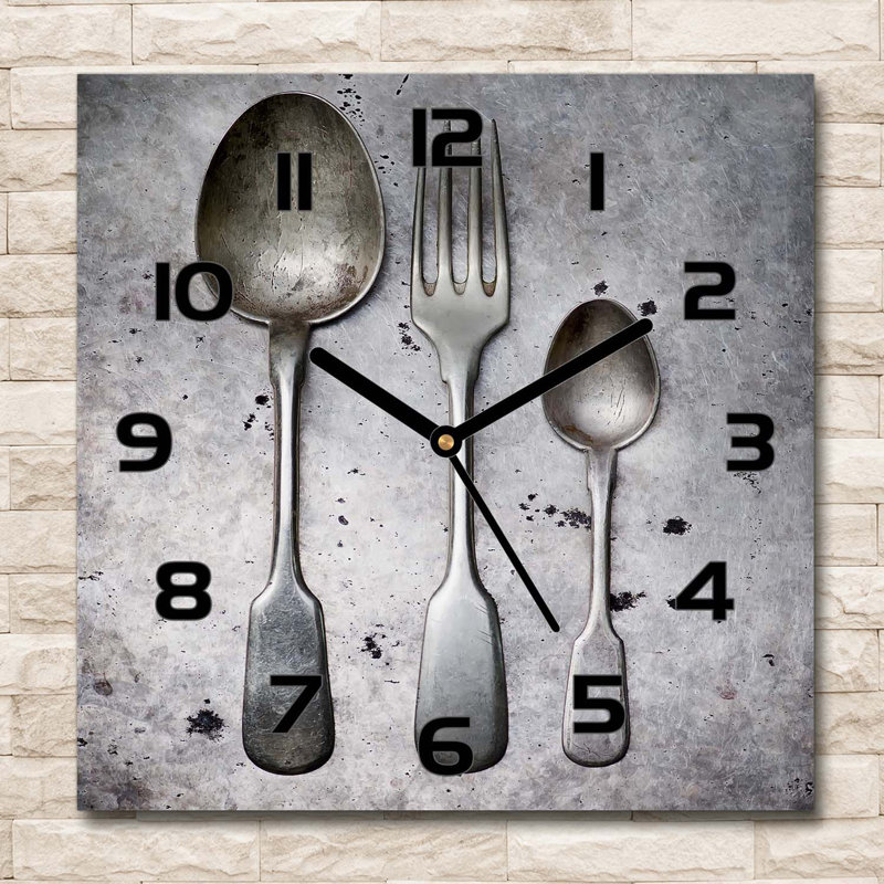 Hartmunn Glass Wall Clock, Black