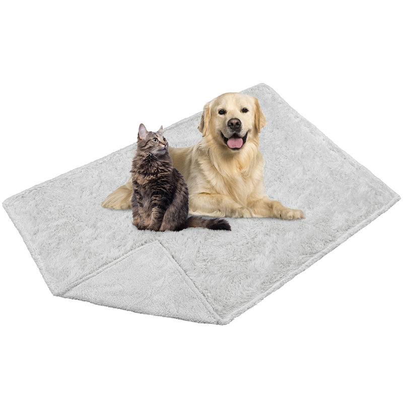 Sherpa en fausse fourrure, Gris clair, 60 po x 80 po