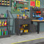 Armoire à outils en métal robuste et durable pour le garage avec roues - Armoire de rangement mobile robuste avec 1 tiroir et 2 portes verrouillables, armoire de rangement pour outils, roulante-133387662
