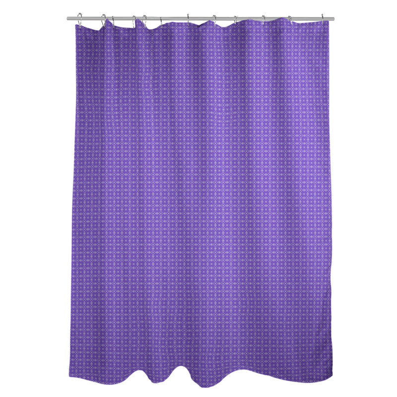 Rideau simple à deux napperons, Mauve clair / blanc