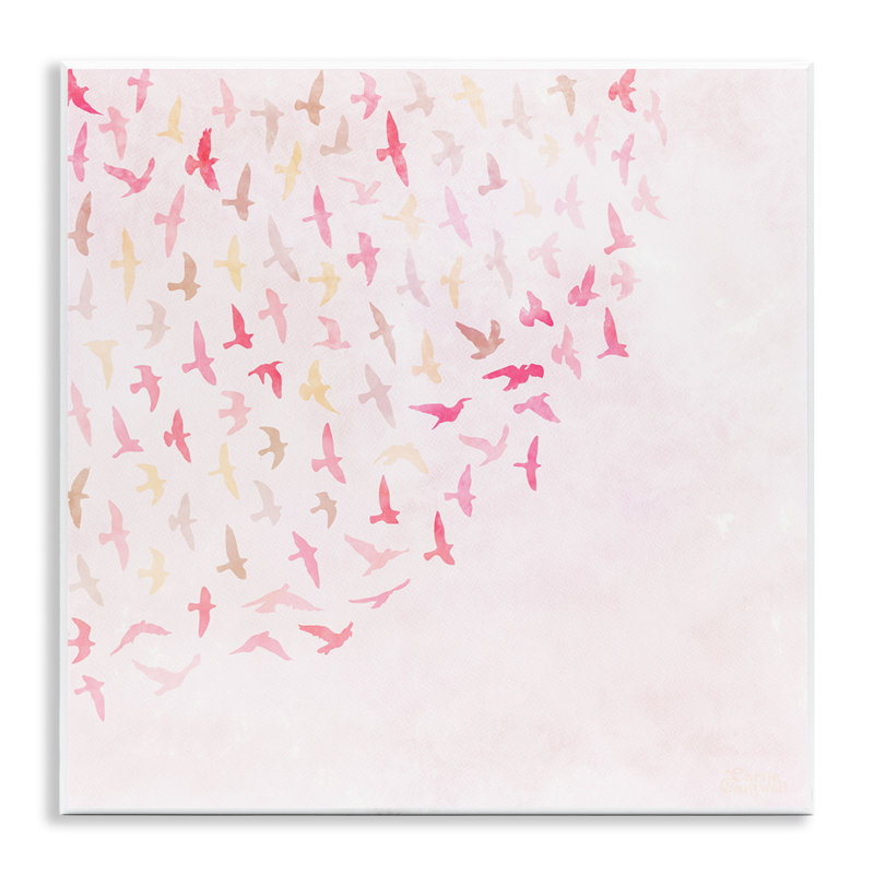 «Fluttering Pink Birds» par Carrie Cantwell