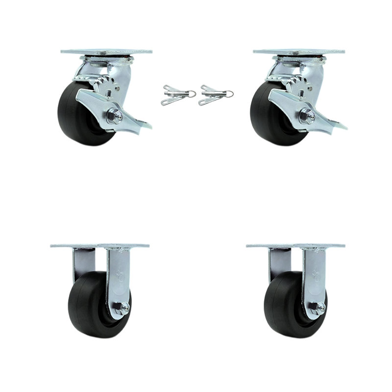 Ensemble de 4 roulettes en polyoléfine