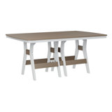 Berlin Gardens Harbor Regular Natural With White Base Rectangular Dining Table