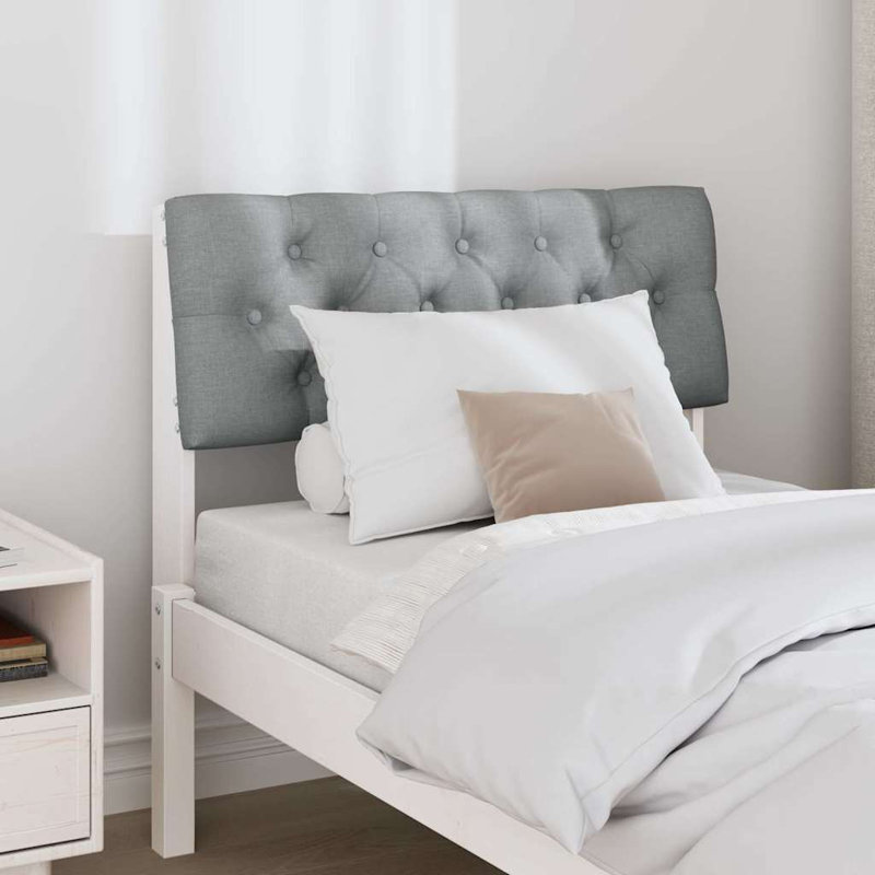 Solid Wood Headboard, European Toddler (80 x 160 cm), White, Light Grey