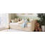 Lit de jour simple tapissier avec couchette escamotable, beige-1919430625